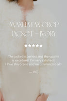 bubish Manhattan Crop Feather Jacket Ivory JACKET