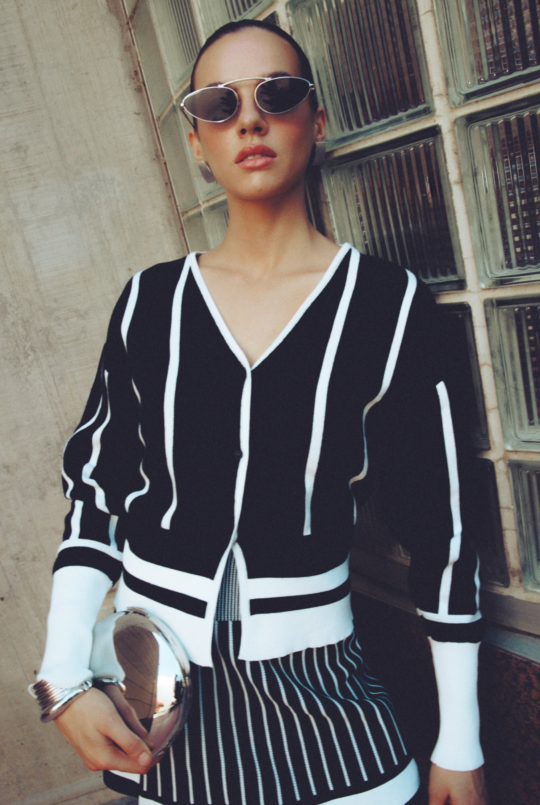 bubish Simone Knit Skirt Black/White SKIRT