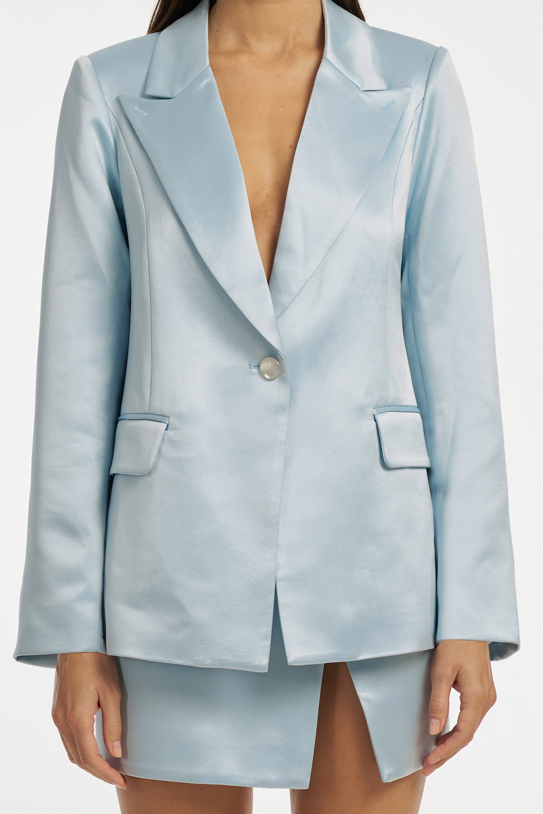 Ella Blazer - Pale Blue JACKET Bubish Luxe
