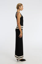 bubish Paloma Jersey Maxi Dress Black/White DRESS
