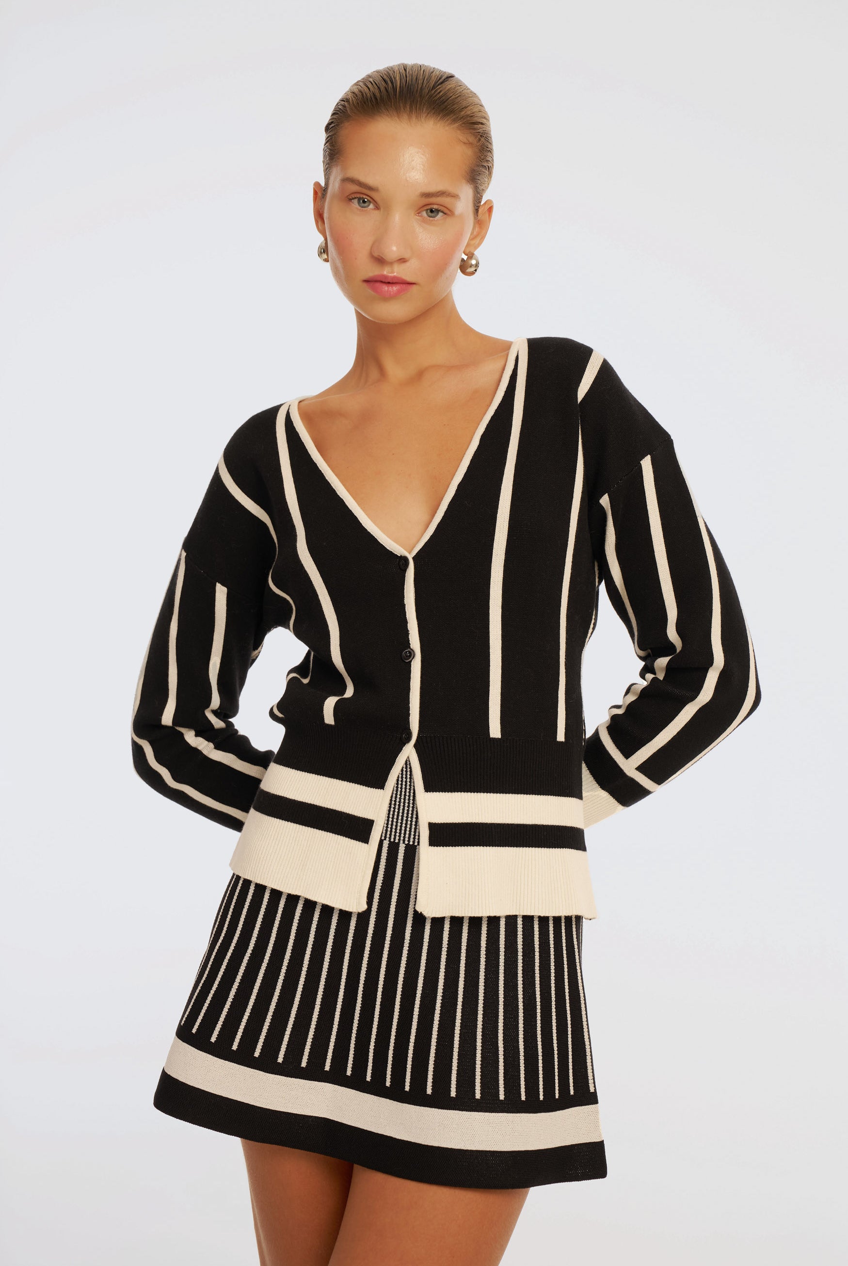 bubish Simone Knit Skirt Black/White SKIRT