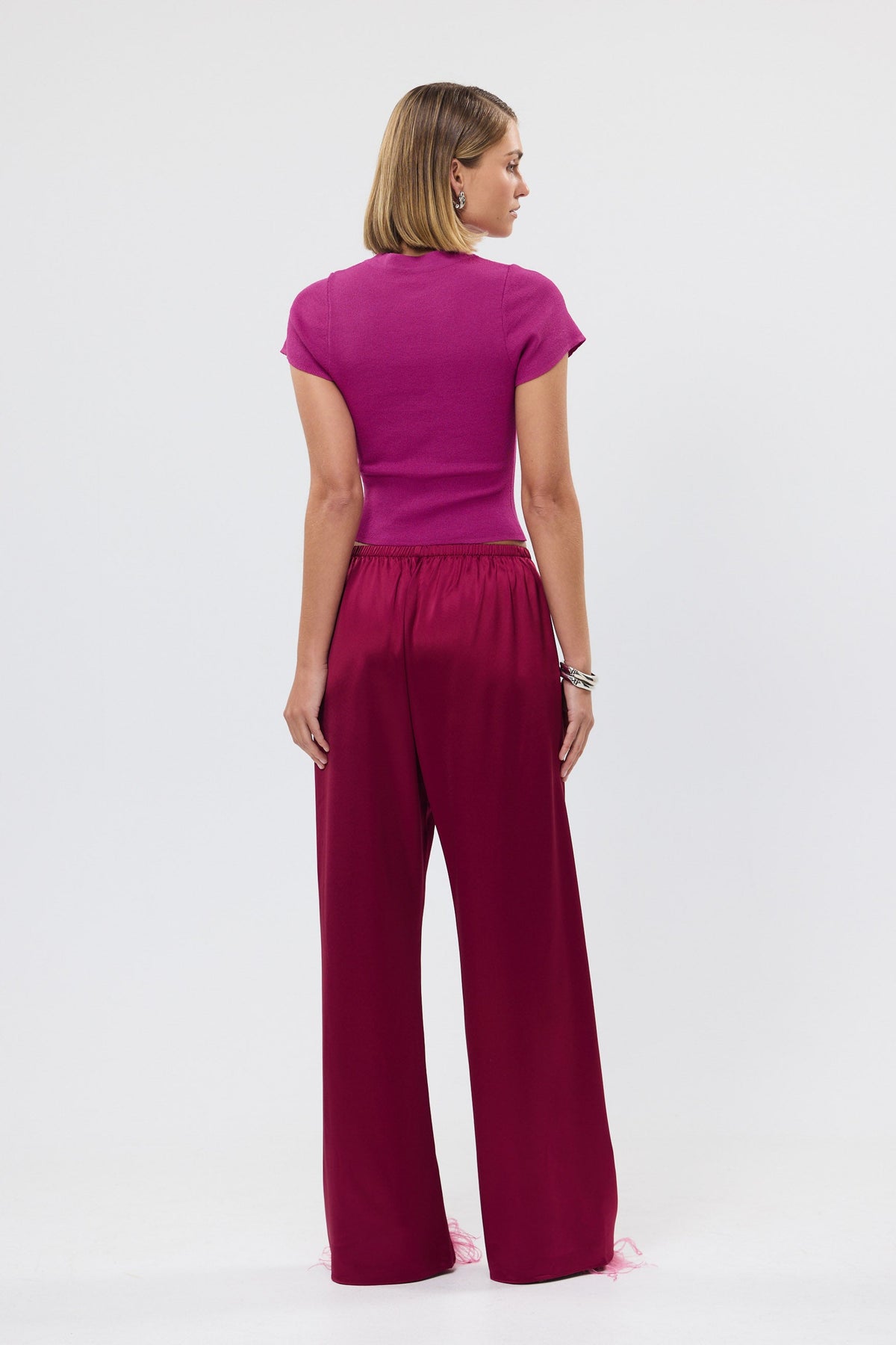 bubish Alexandra Pant Raspberry SATIN PANT