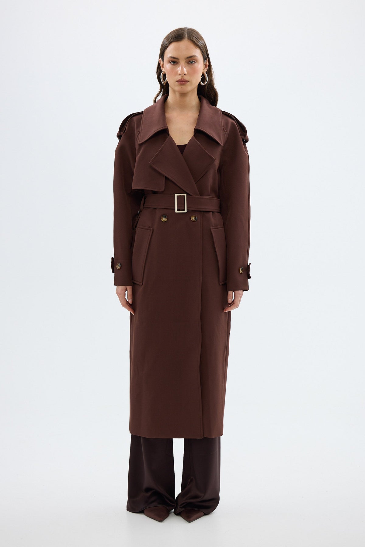 bubish Dillon Trench Coat Chocolate TRENCH COAT