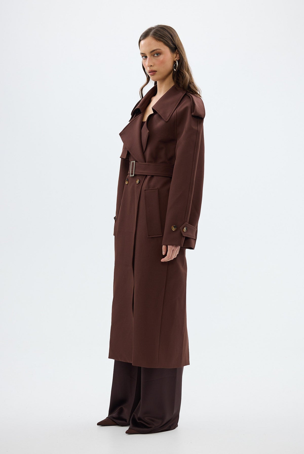 bubish Dillon Trench Coat Chocolate TRENCH COAT