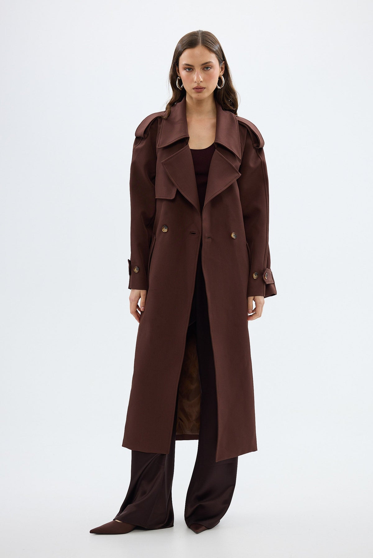 bubish Dillon Trench Coat Chocolate TRENCH COAT