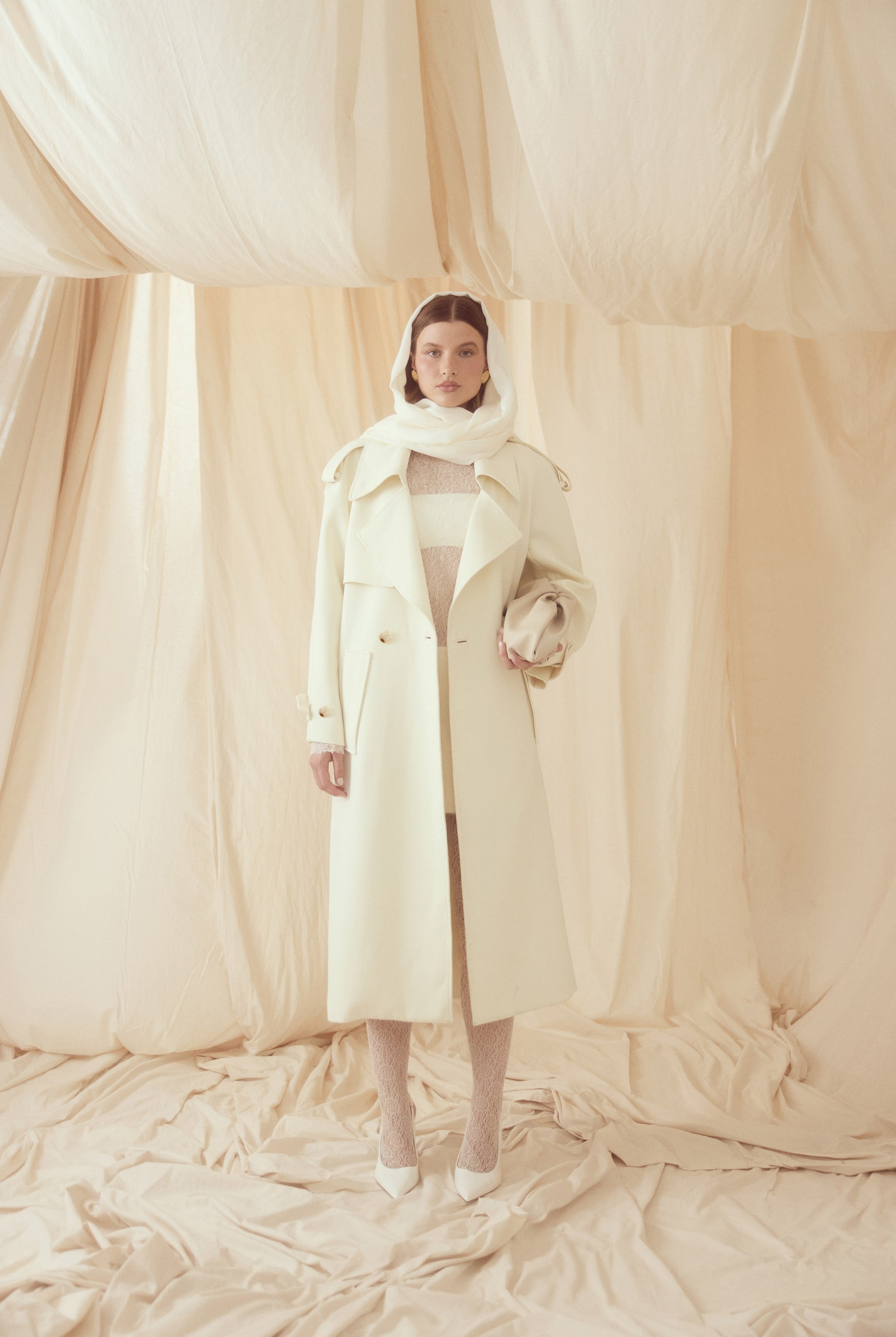 bubish Dillon Trench Coat - Ivory TRENCH COAT