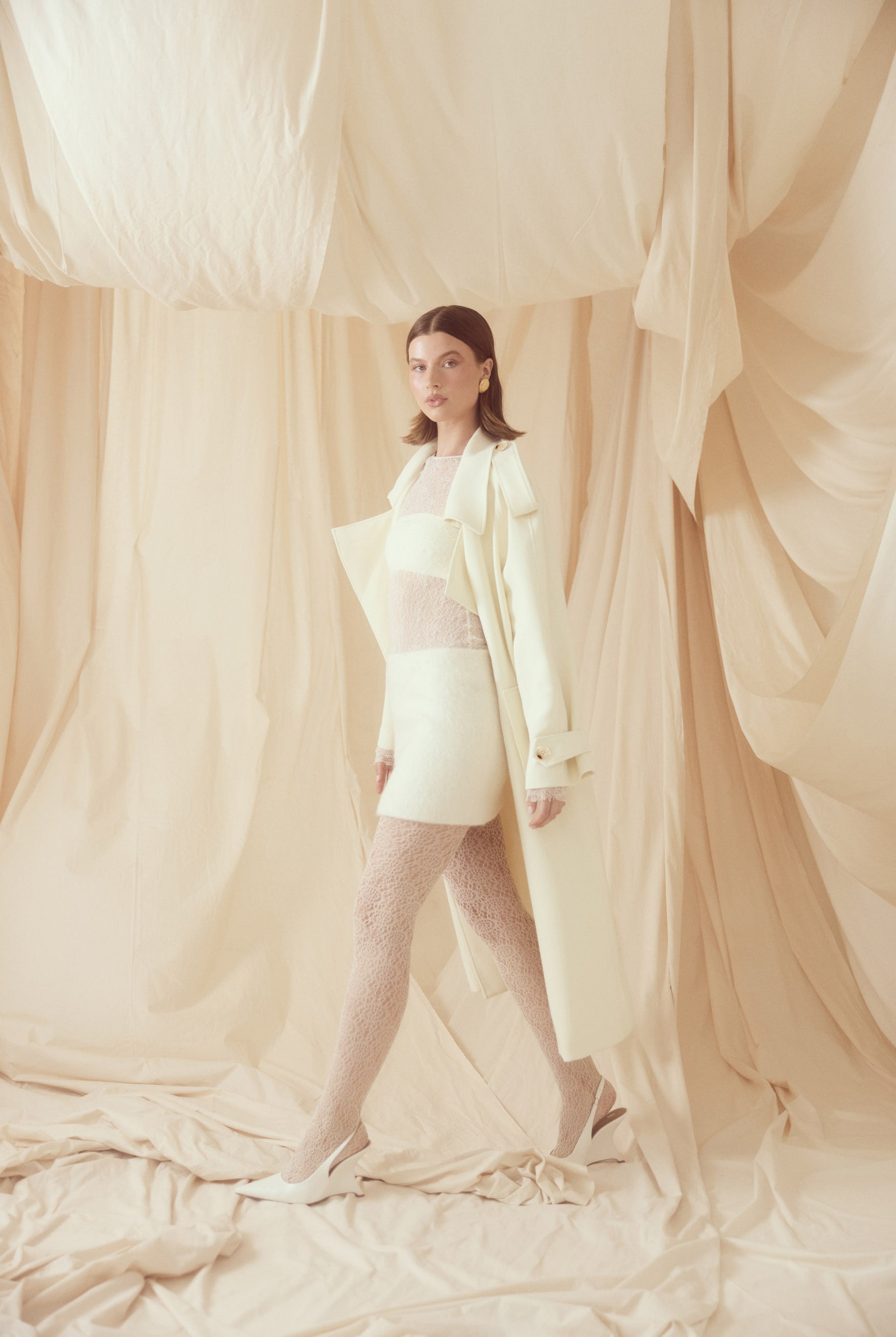 bubish Dillon Trench Coat - Ivory TRENCH COAT