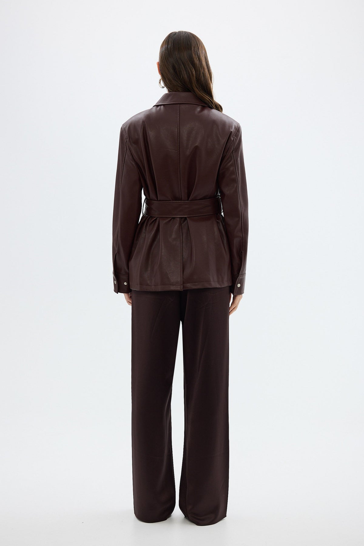 bubish Ellery Faux Leather Jacket Bordeaux FAUX LEATHER JACKET