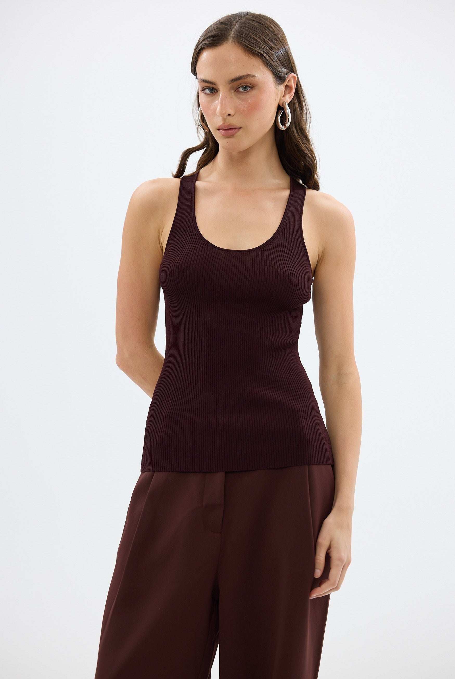 bubish Ellis Tank Top Chocolate KNIT TANK