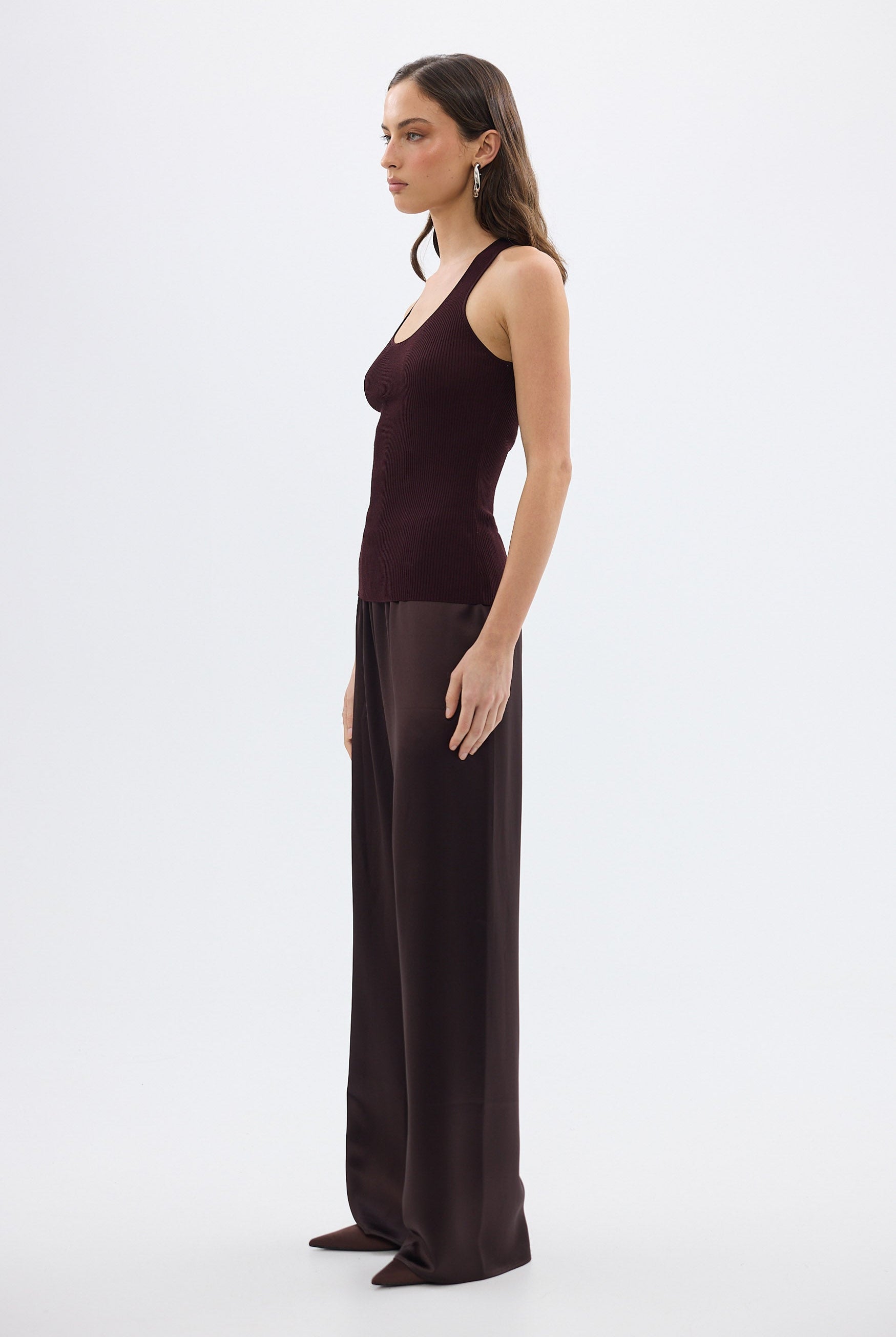 bubish Ellis Tank Top Chocolate KNIT TANK