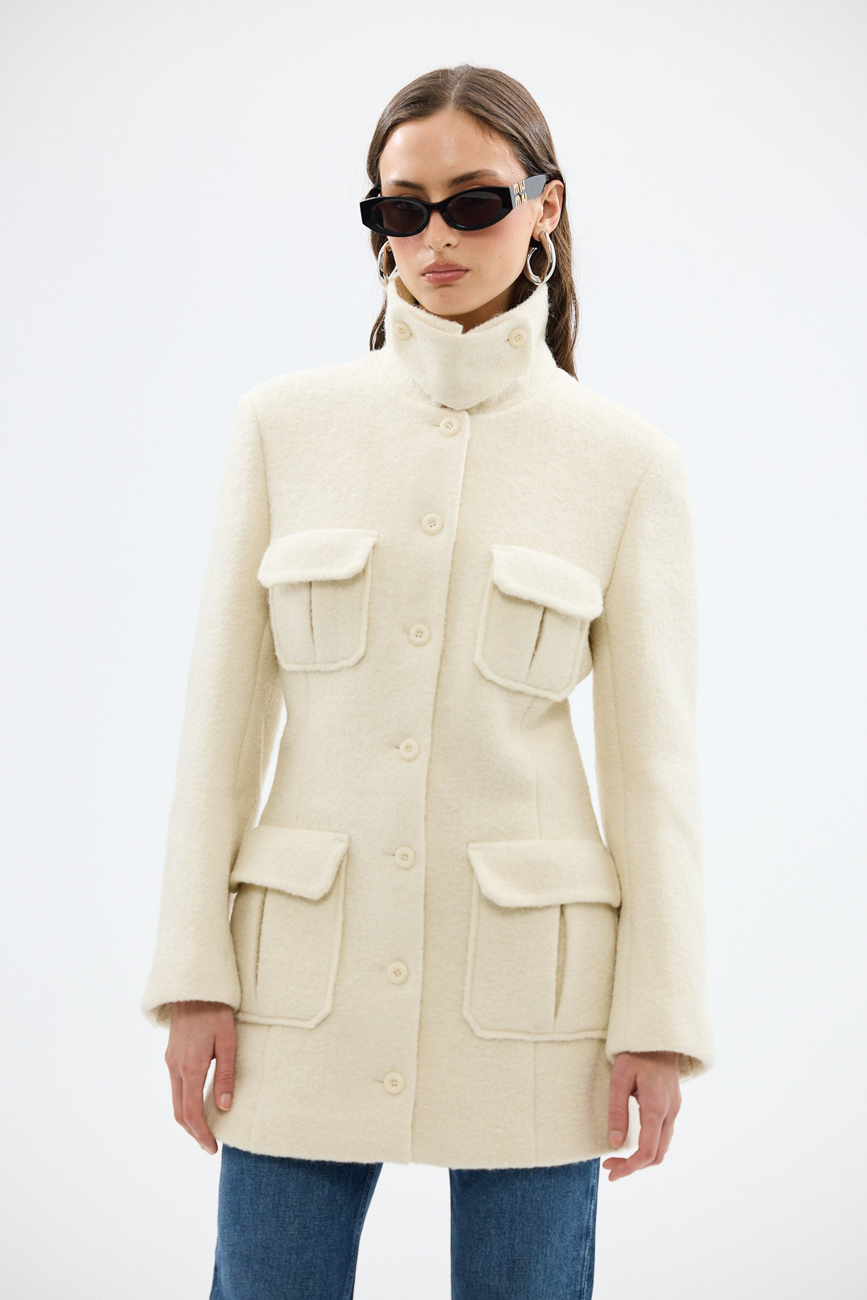 bubish Franca Wool Blazer Ivory WOOL BLAZER