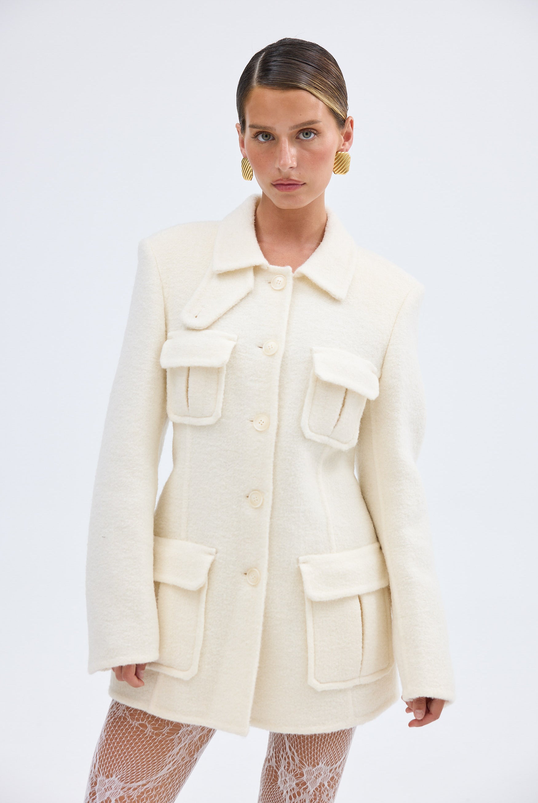 bubish Franca Wool Blazer Ivory WOOL BLAZER