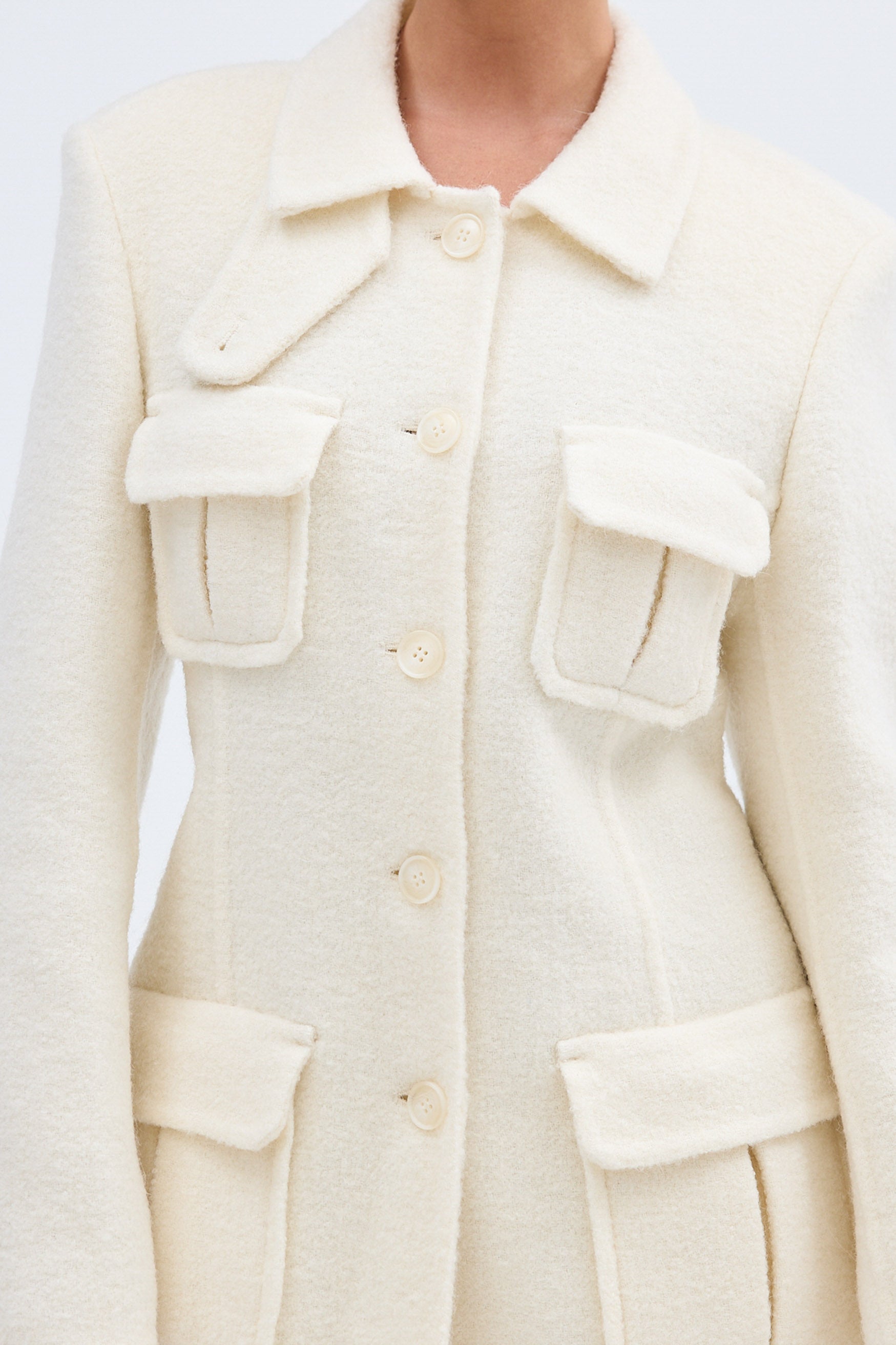 bubish Franca Wool Blazer Ivory WOOL BLAZER