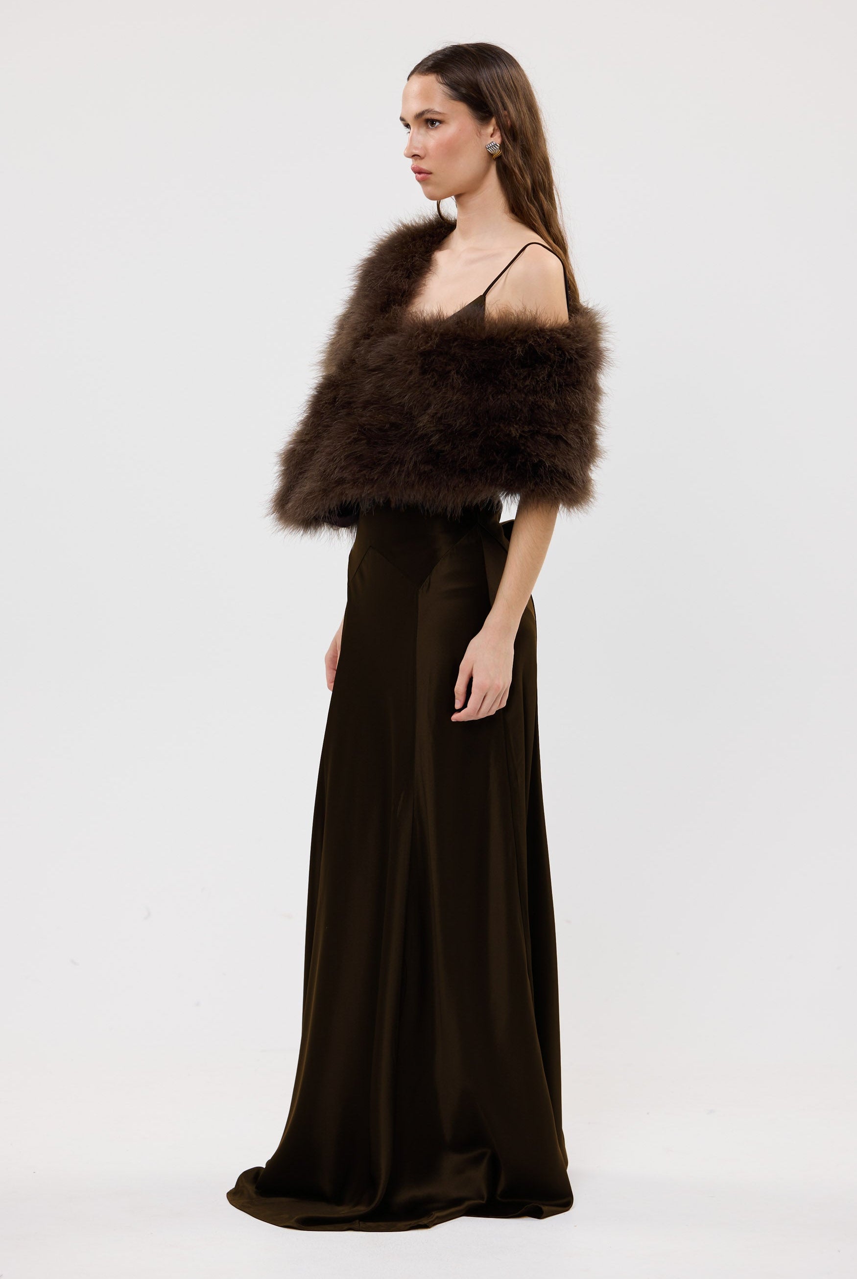 bubish Lottie Wrap Chocolate FEATHER WRAP