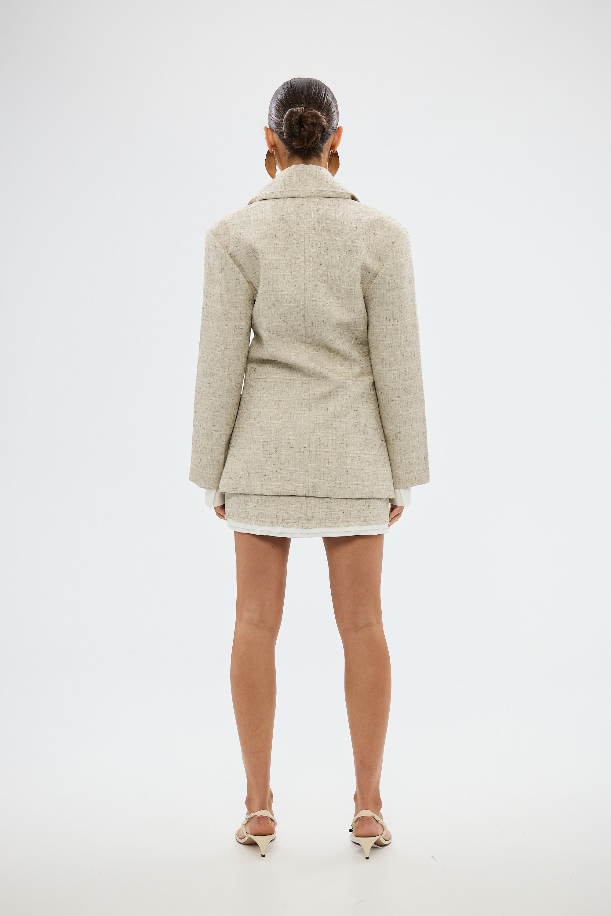 bubish Mattie Cinched Blazer - Natural MINI SKIRT