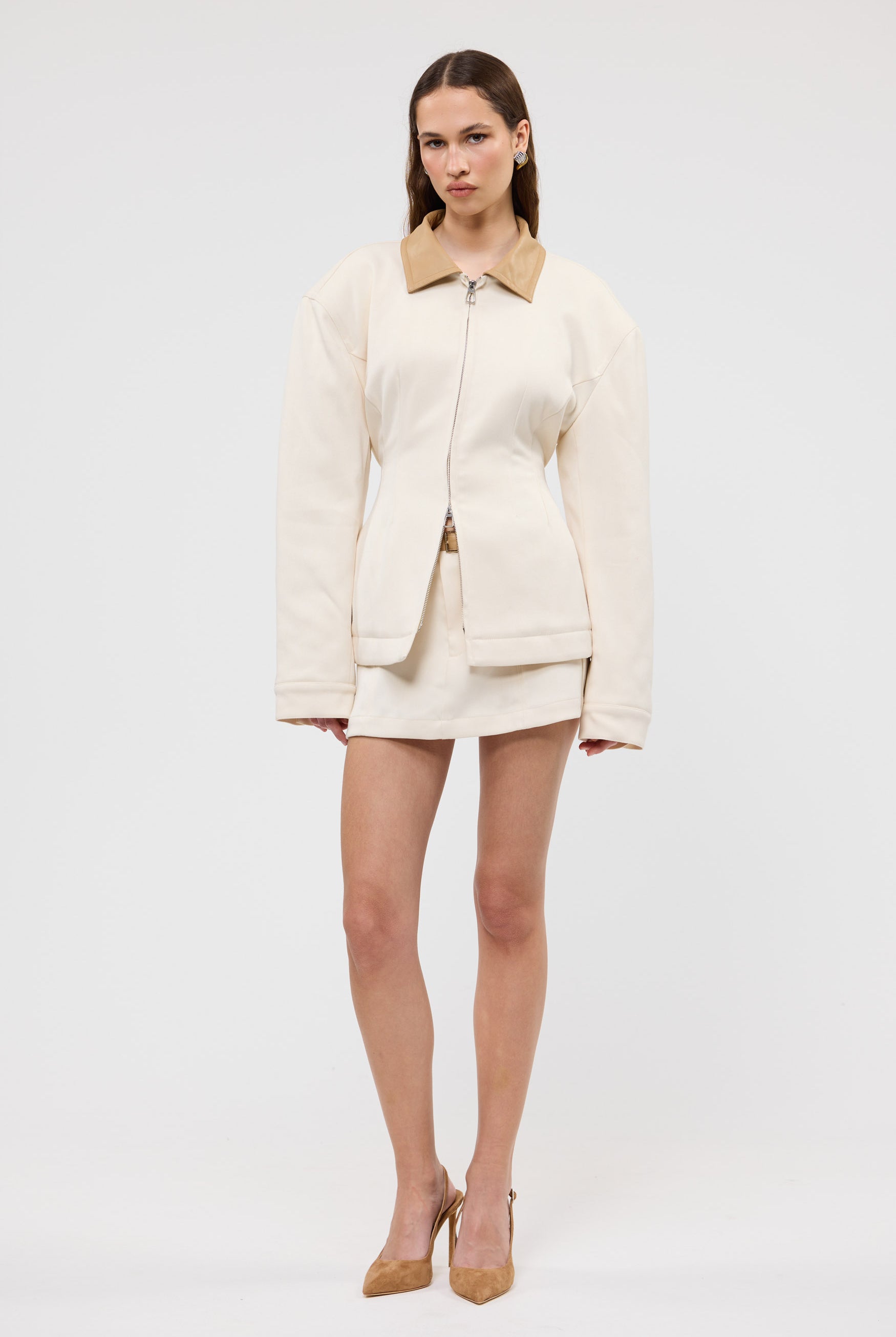 bubish Olivia Cinched Country Jacket Ivory JACKET