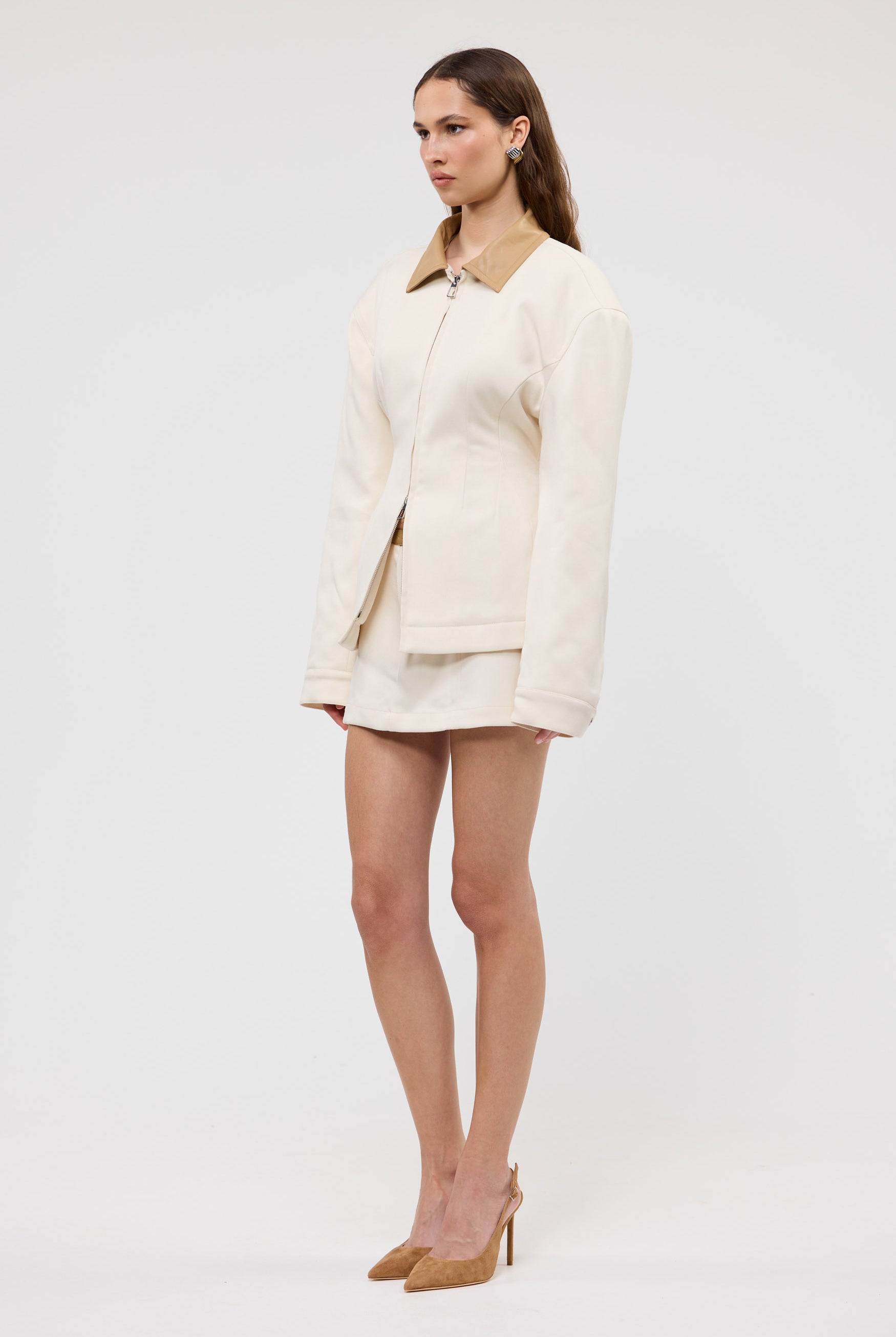 bubish Olivia Cinched Country Jacket Ivory JACKET