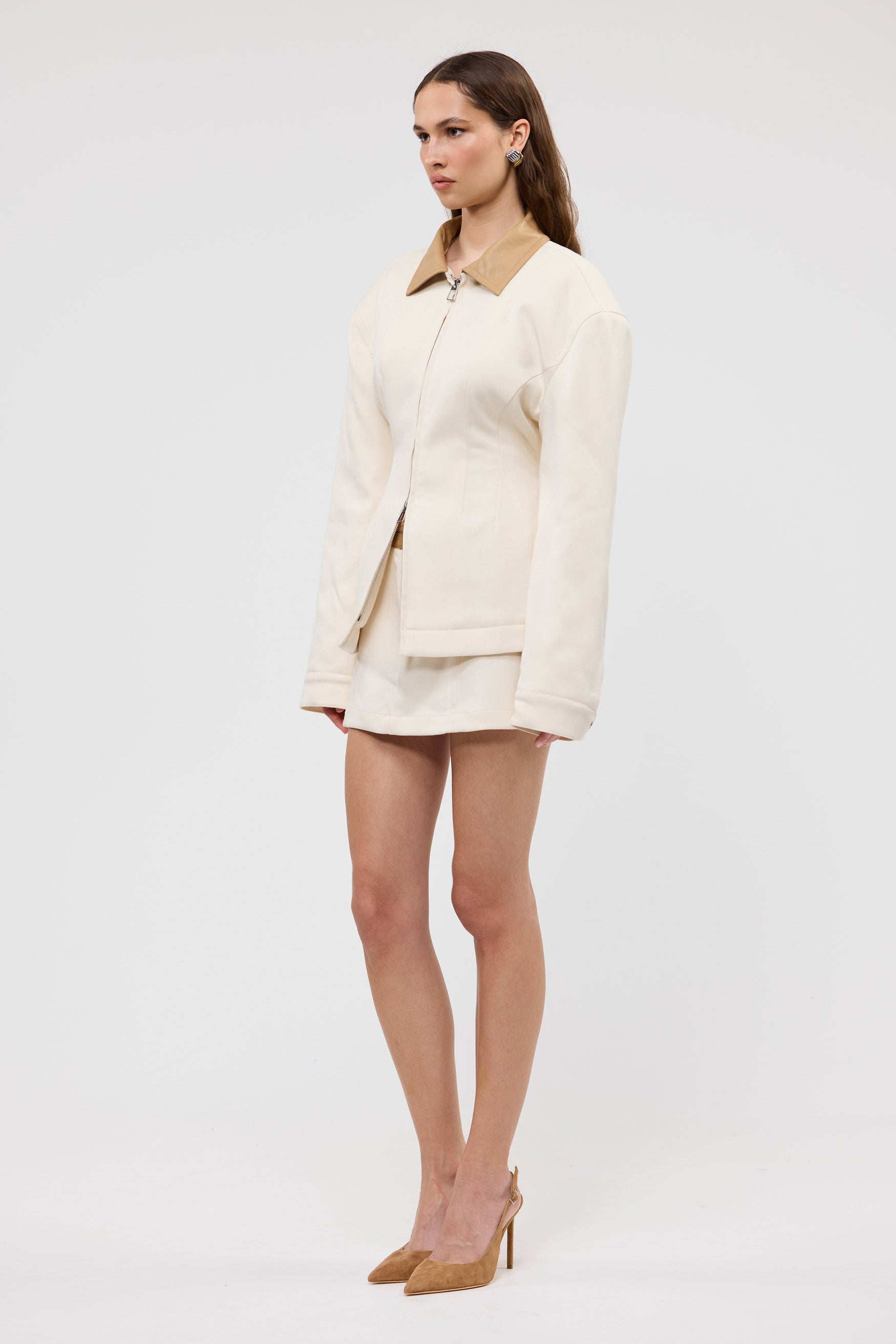 bubish Olivia Cinched Country Jacket Ivory JACKET