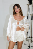 bubish Penelope Bow Hot Short Ivory SHORTS