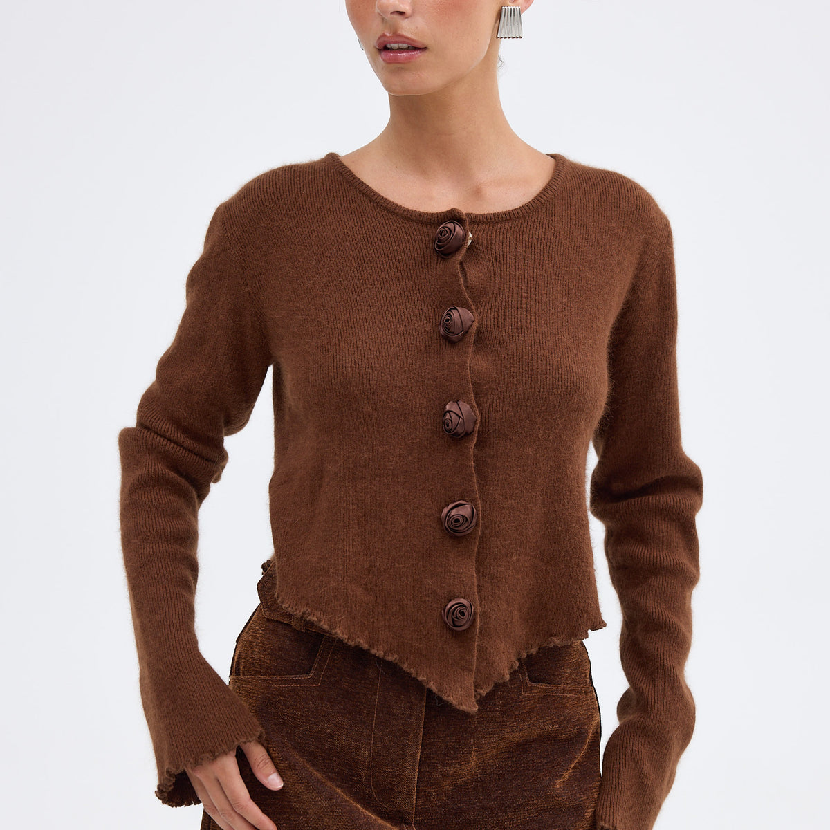 Roselle Knit Cardigan - Croissant