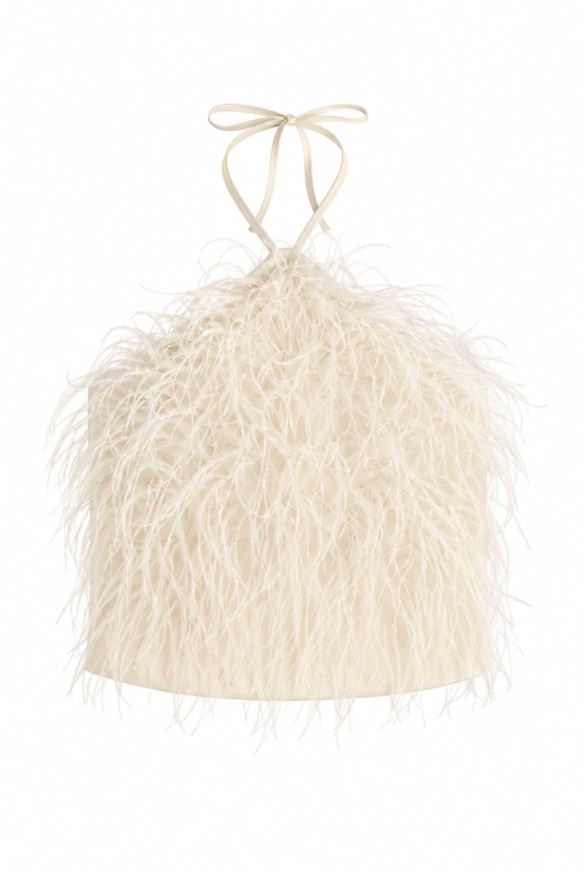bubish Iris Feather Top Ivory FEATHER PARTY TOP