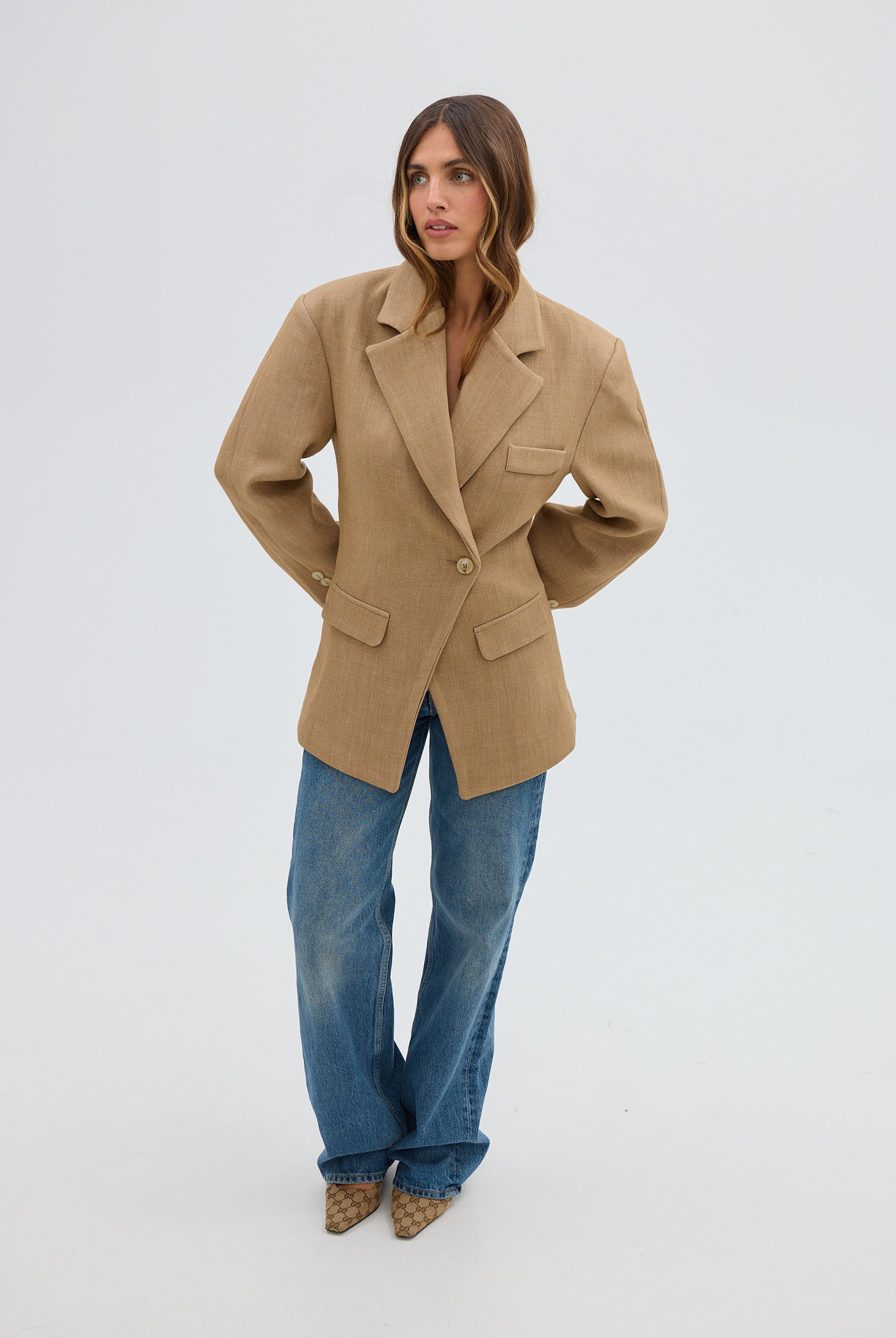 bubish Saskia Cinched Blazer Caramel BLAZER