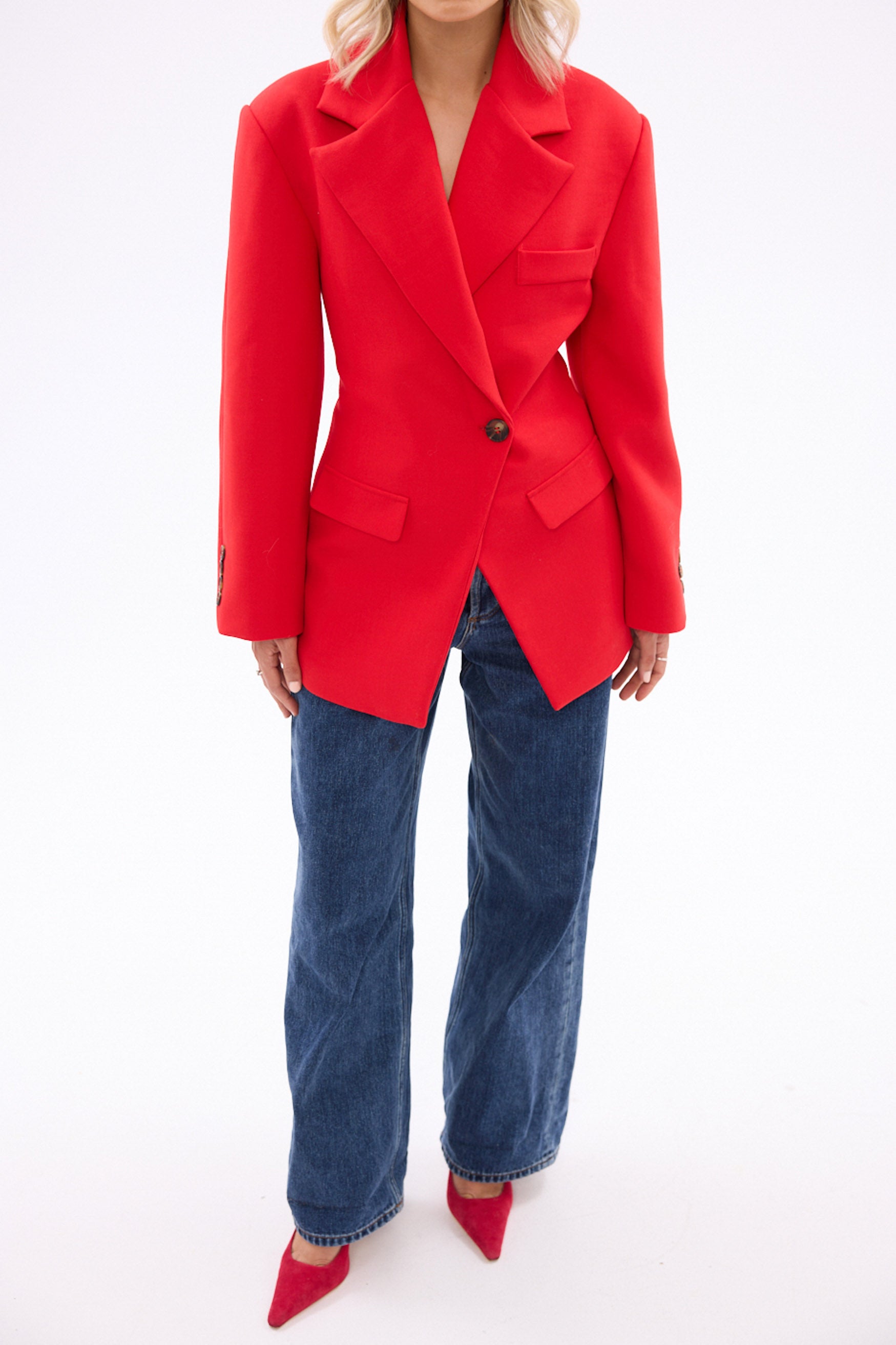 bubish Saskia Cinched Blazer - Red BLAZER