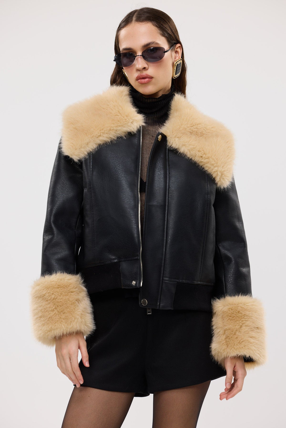 bubish Willow Jacket Black FAUX LEATHER JACKET