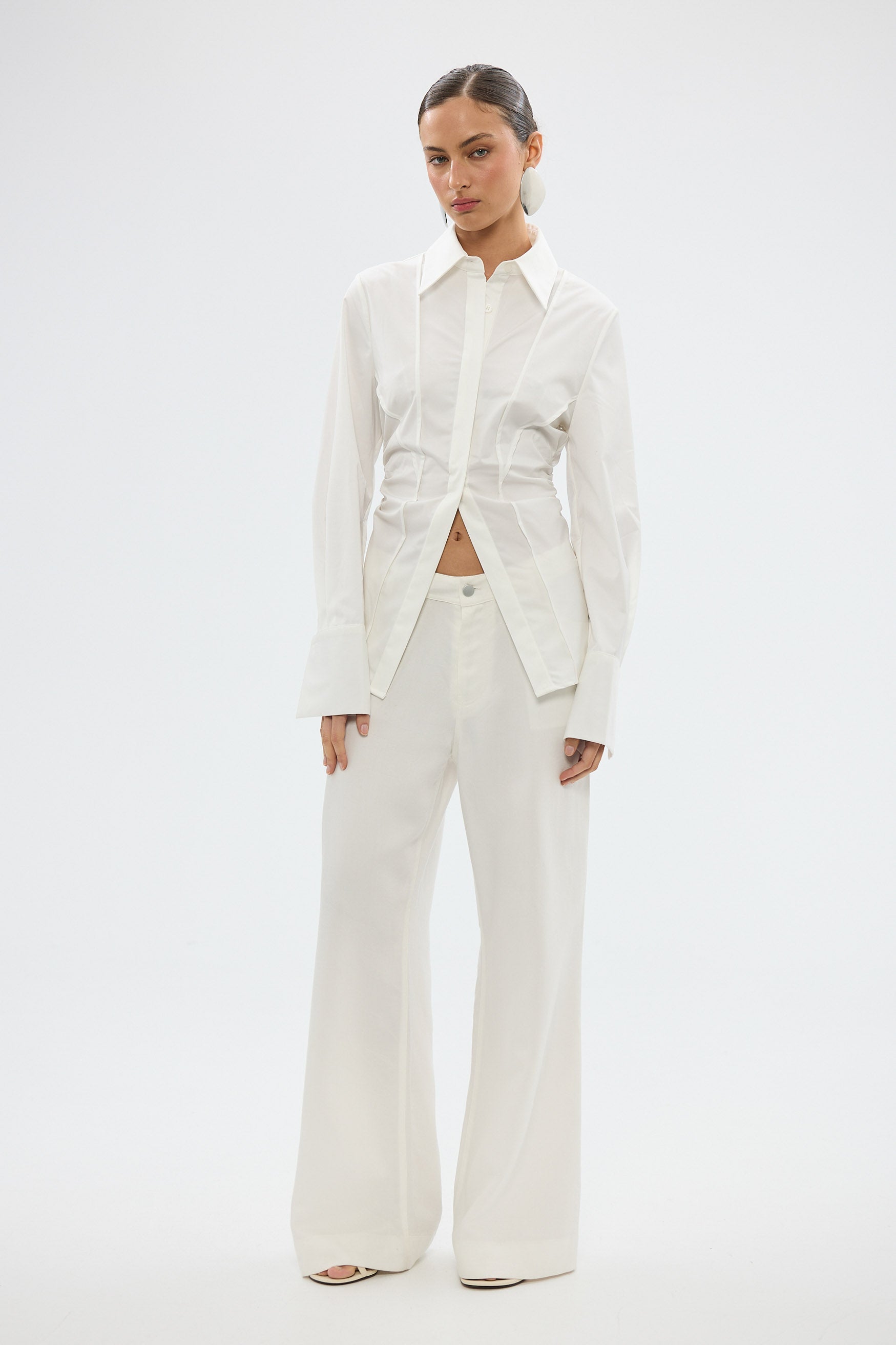 bubish Ellidy Cinched Shirt - White SHIRTS