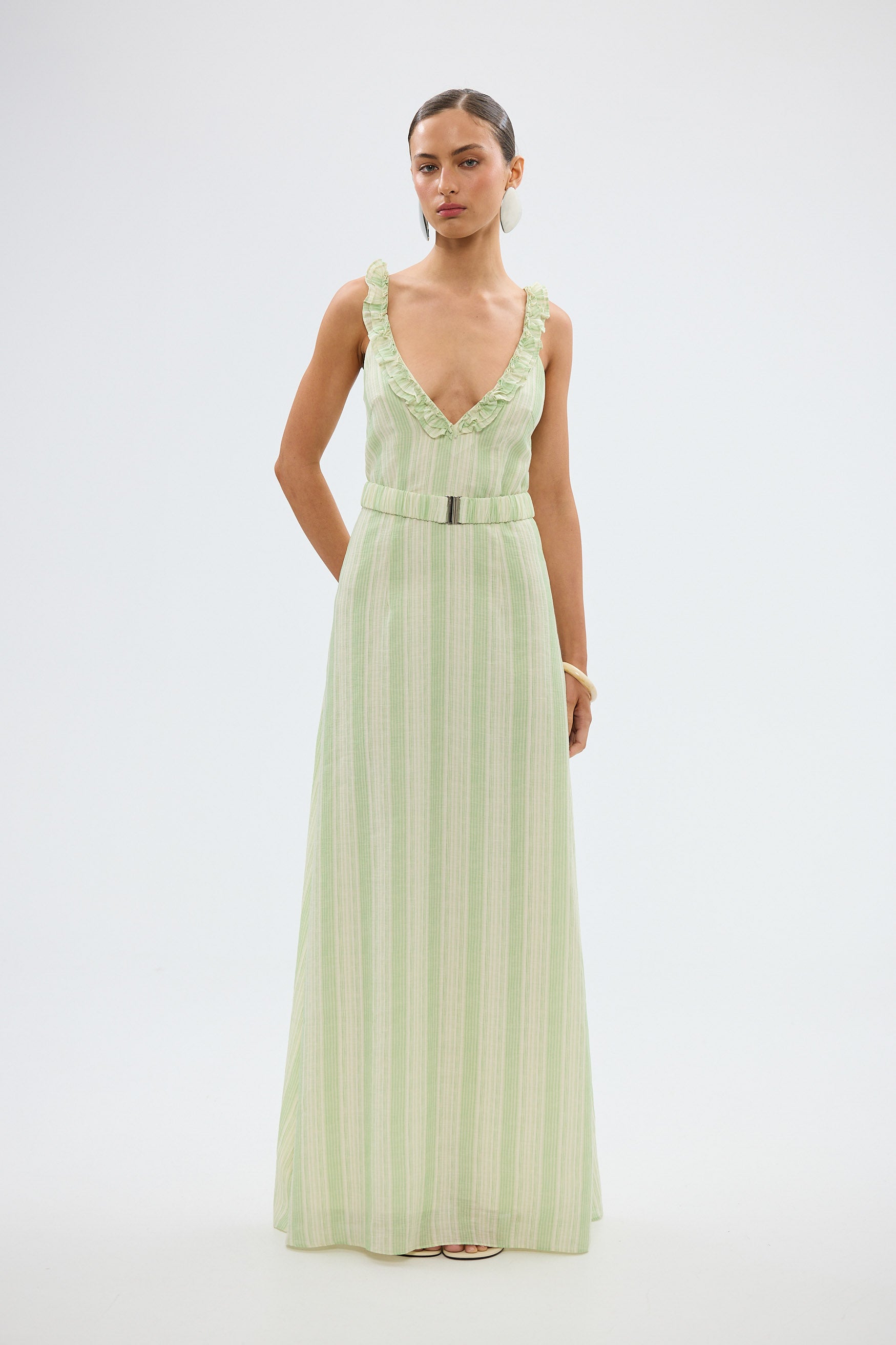 bubish Estelle Maxi Dress - Green Stripe MAXI DRESS