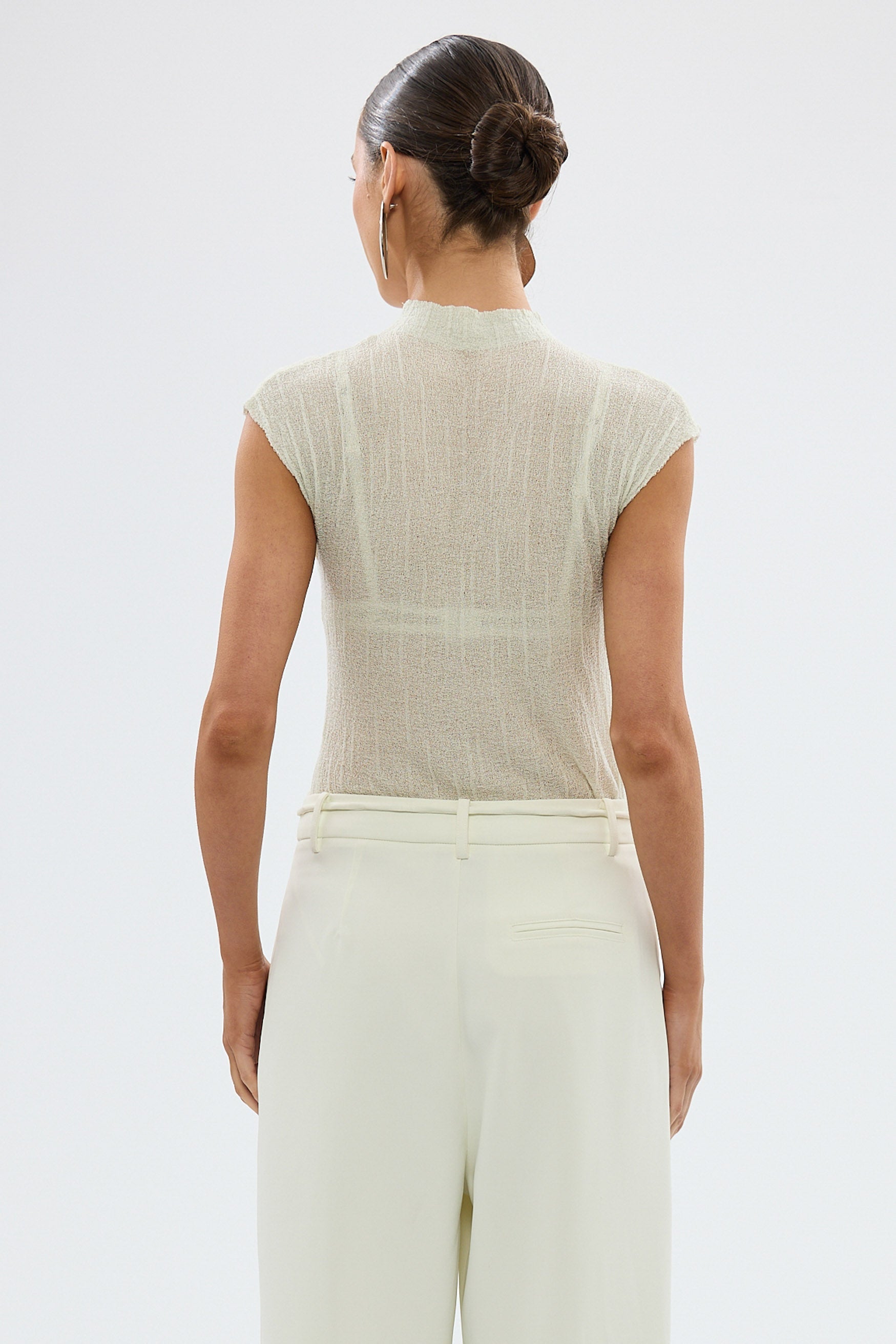 bubish Melody Sheer Top - Pale Lime TOPS