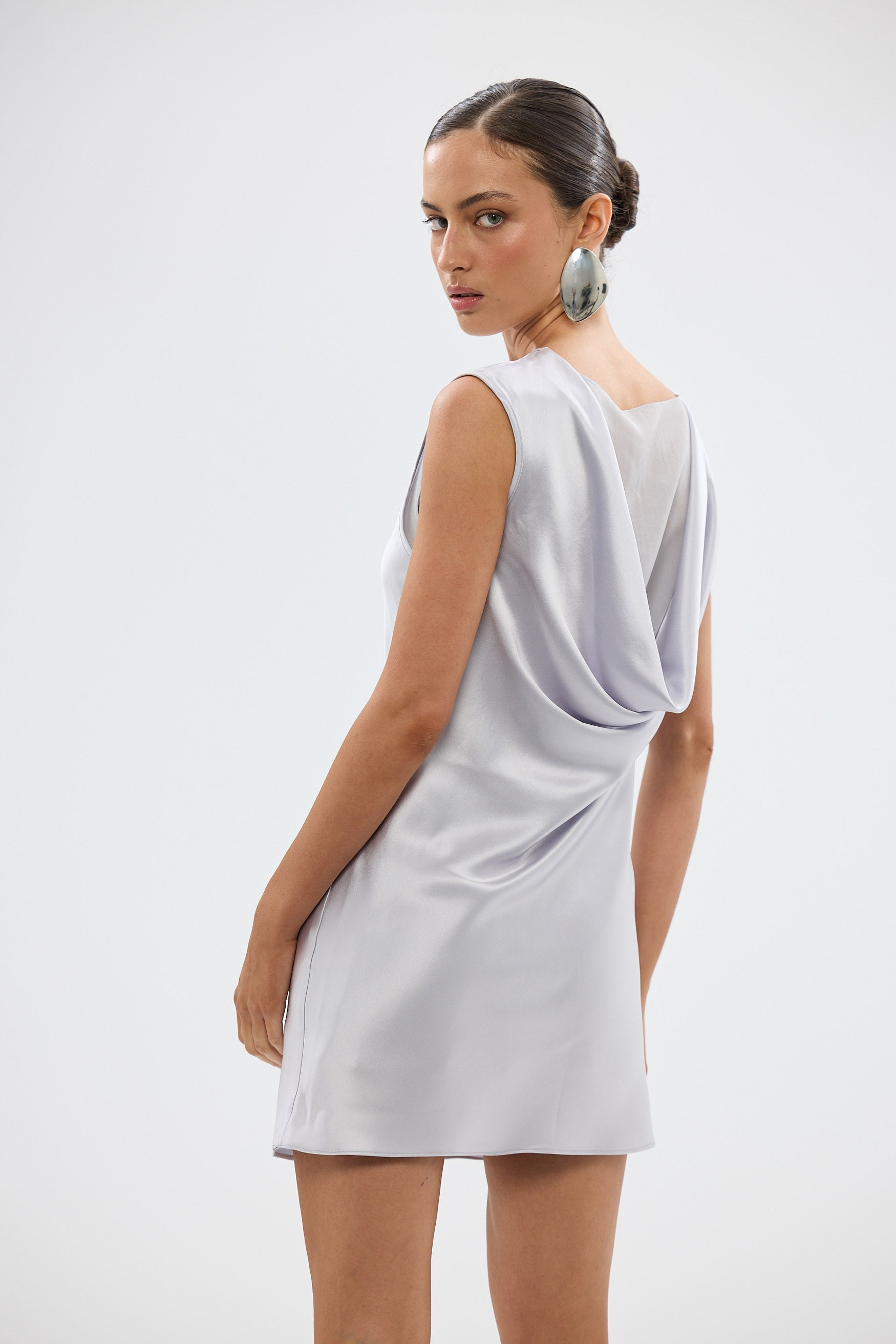 bubish Paige Cowl Neck Dress - Silver TOPS
