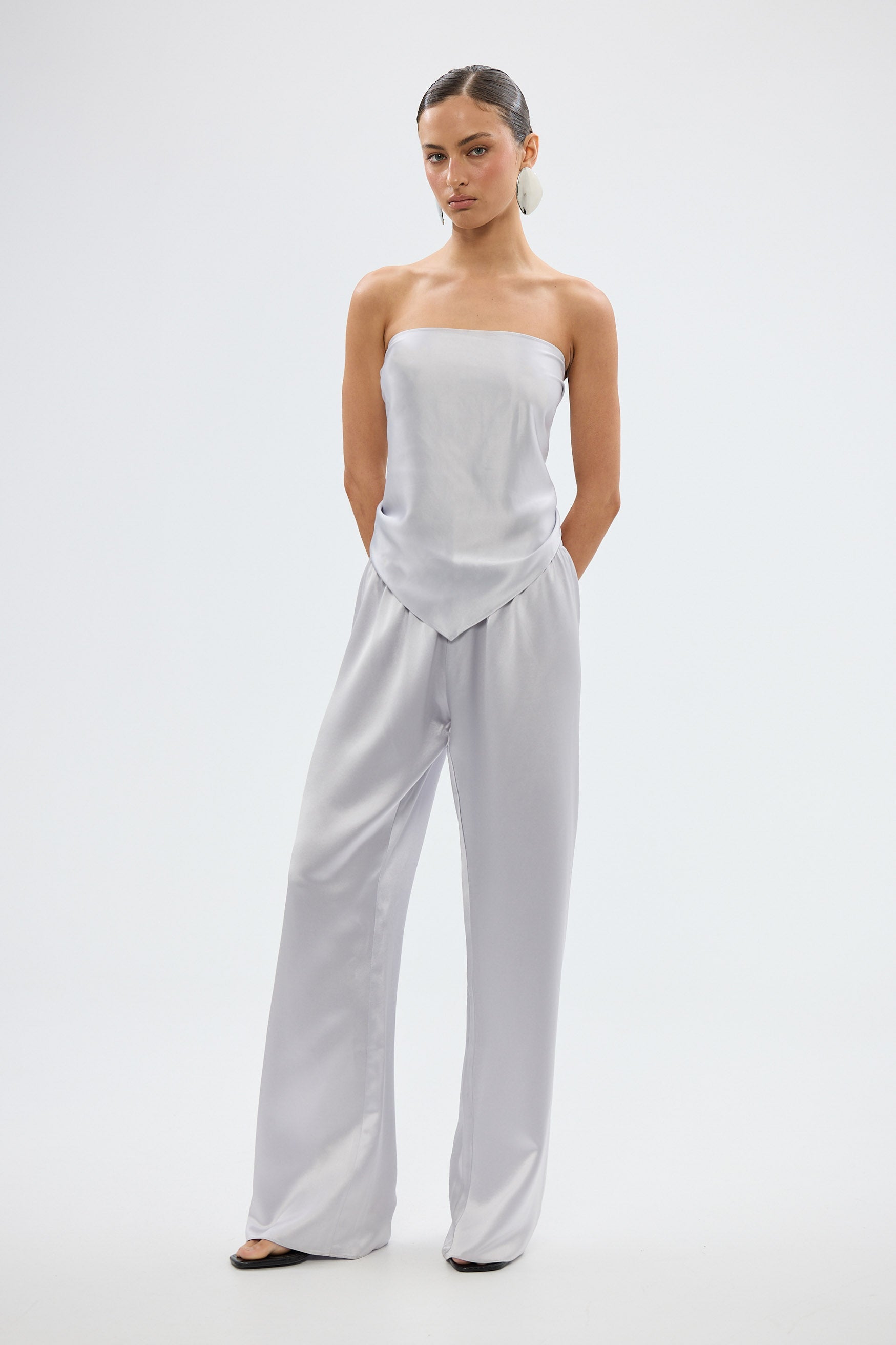 bubish Paige Scarf Top - Silver TOPS