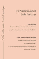 Valencia Bridal Package - 3 x Jackets + 1 complimentary