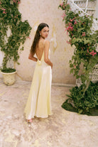 Savannah Rosette Gown - Yellow DRESS Bubish Luxe