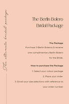 Berlin Bridal Package - 3 x Boleros + 1 complimentary