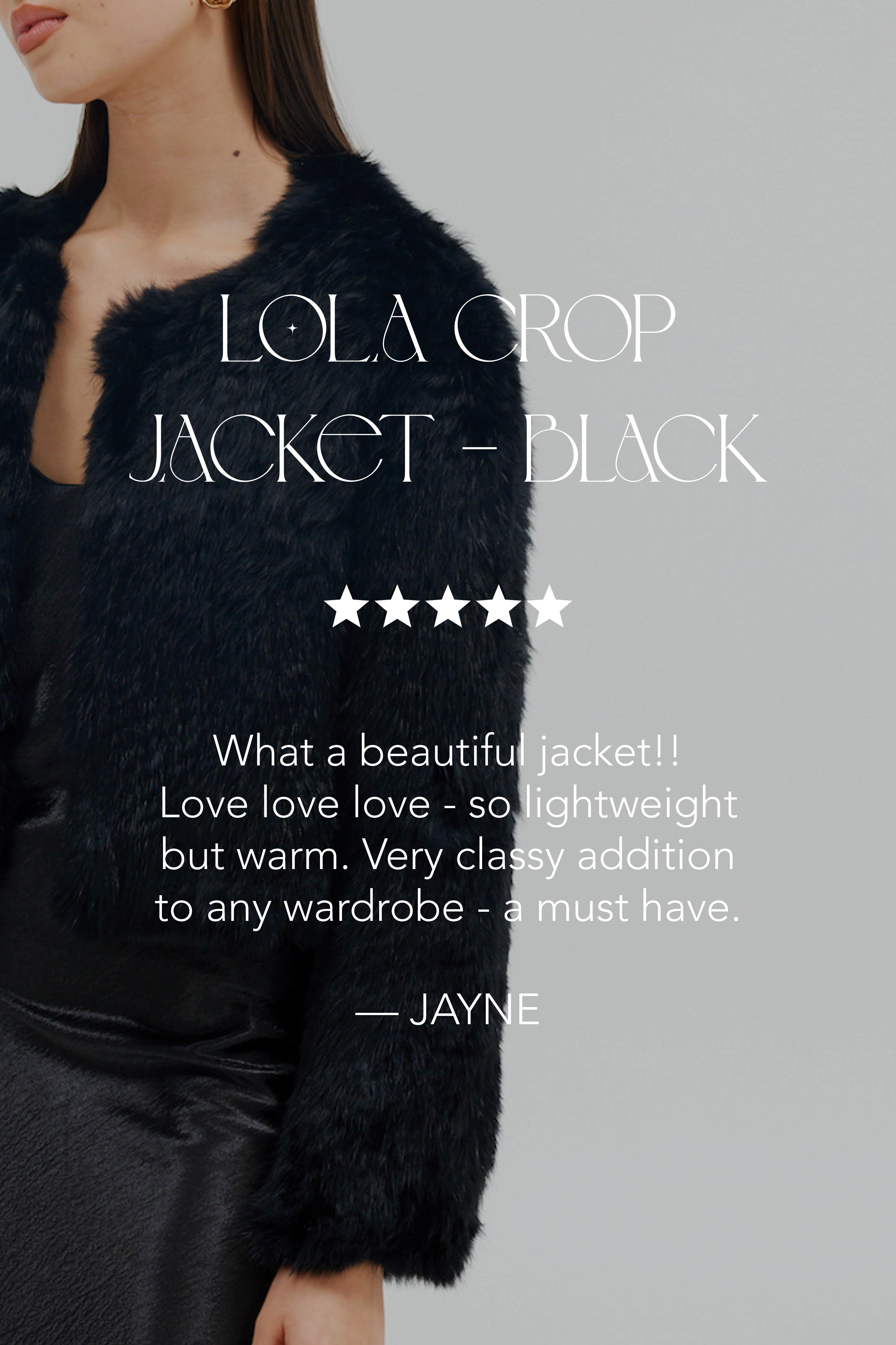 Lola Crop Jacket - Black JACKET Bubish Luxe