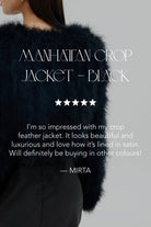 bubish Manhattan Crop Feather Jacket Black JACKET