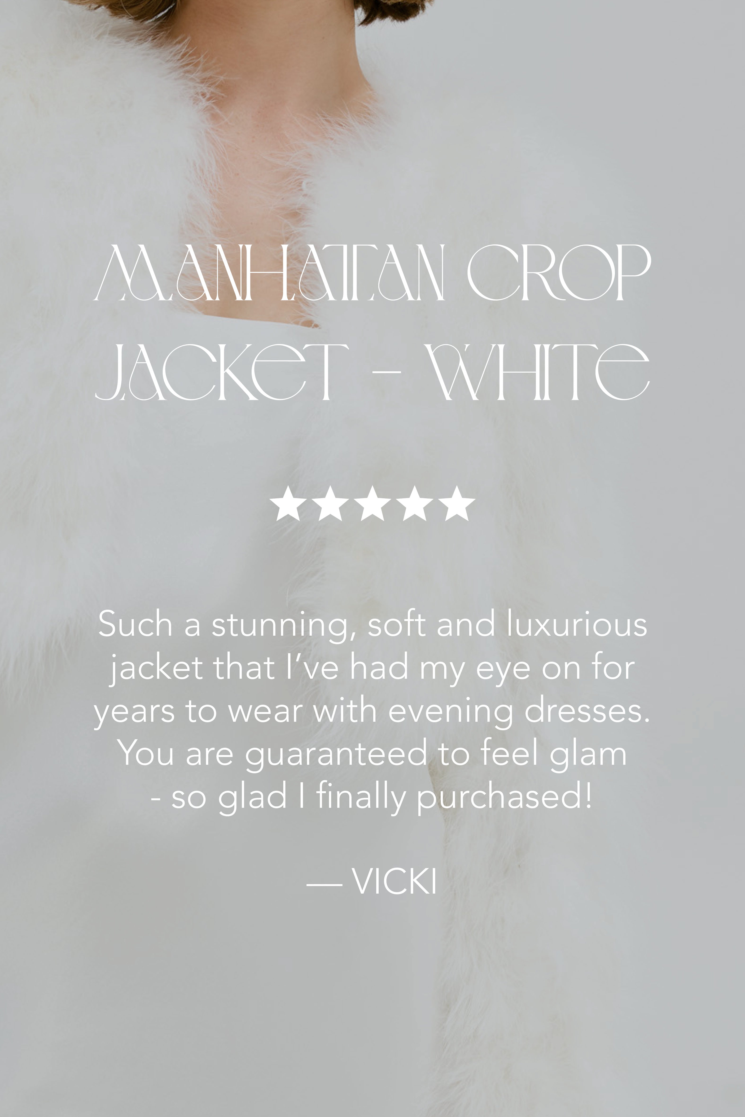 Manhattan Crop Jacket - White JACKET Bubish Luxe