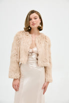 Bridal Lola Crop Jacket - Creme Brulee JACKET Bubish Luxe