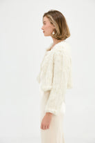 Bridal Lola Crop Jacket - Ivory JACKET Bubish Luxe