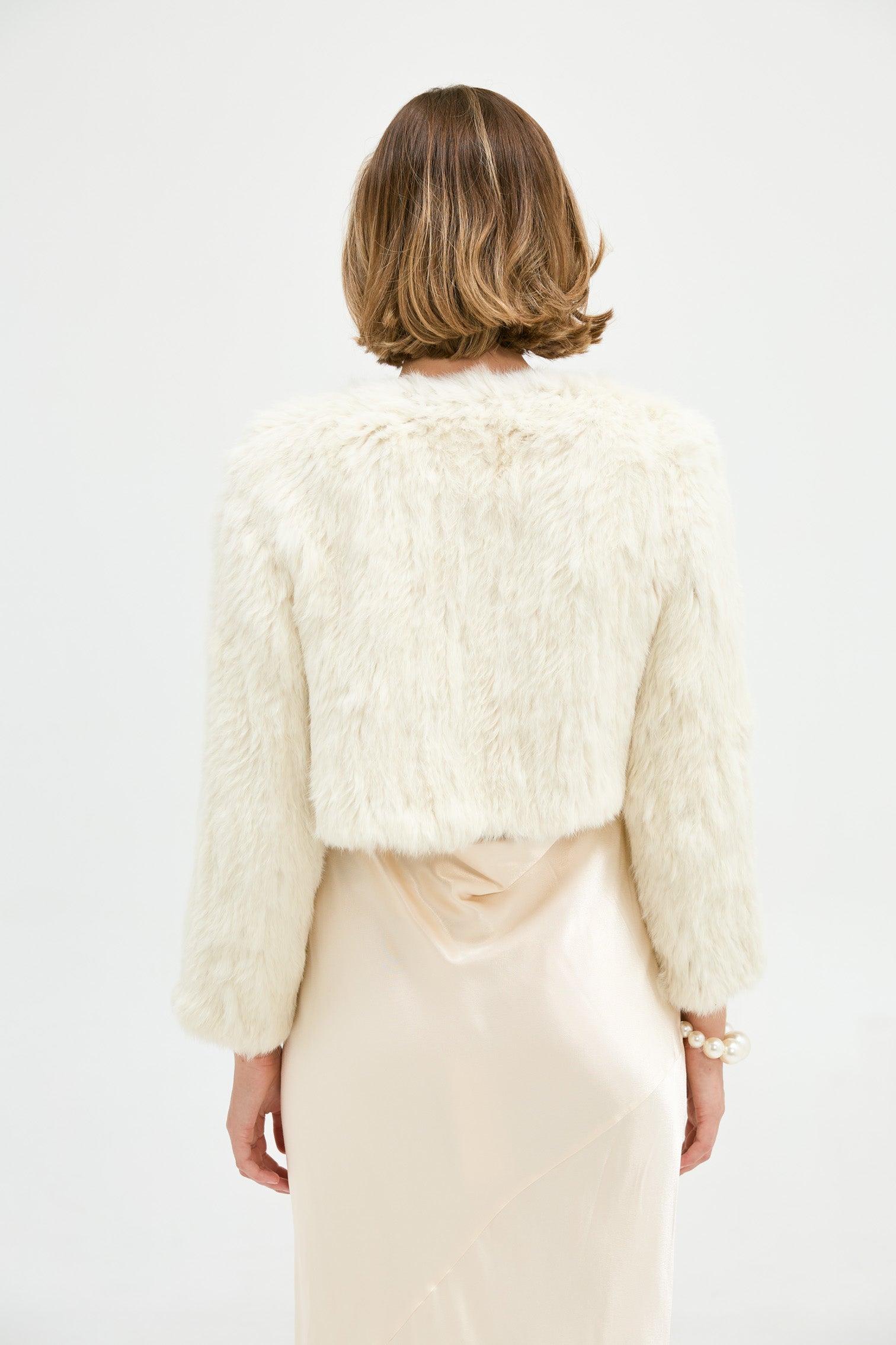 Bridal Lola Crop Jacket - Ivory JACKET Bubish Luxe