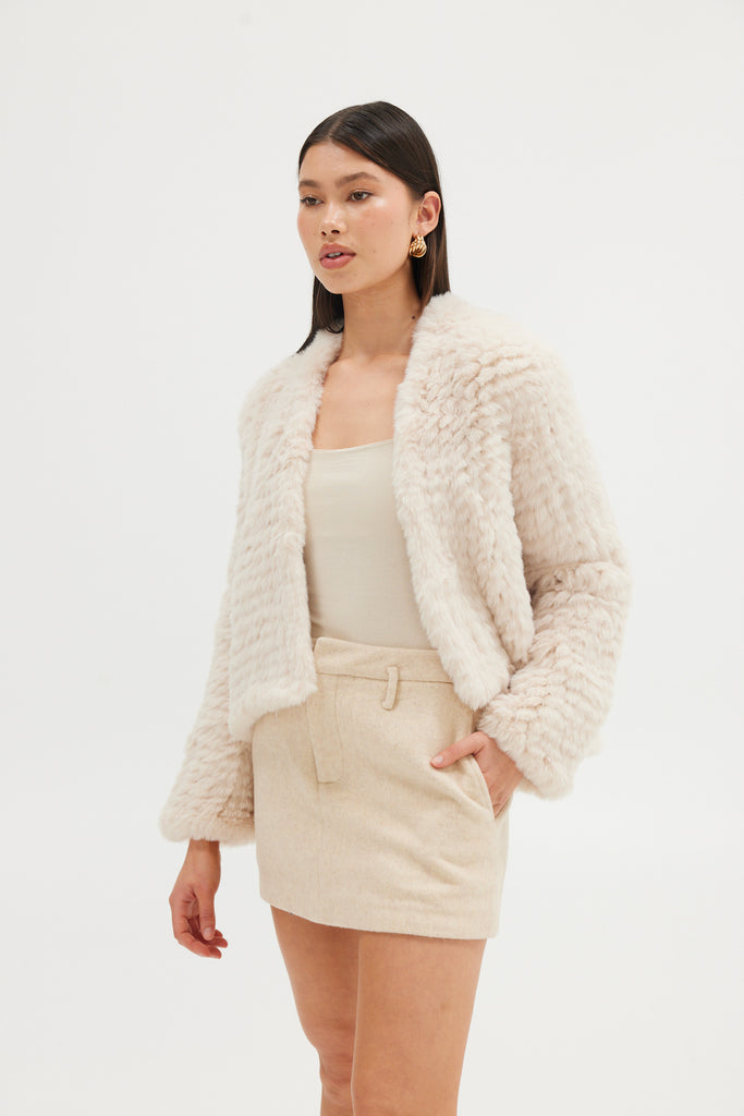 Faux Emma Jacket - Oatmeal JACKET Bubish Luxe