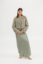 Lola Crop Jacket - Sage JACKET Bubish Luxe