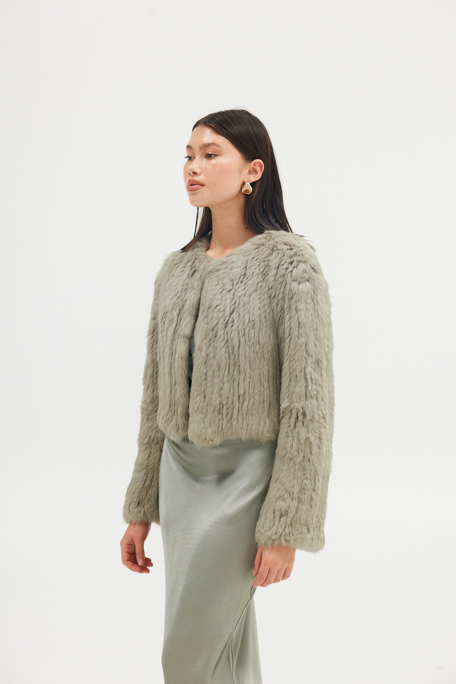 Lola Crop Jacket - Sage JACKET Bubish Luxe