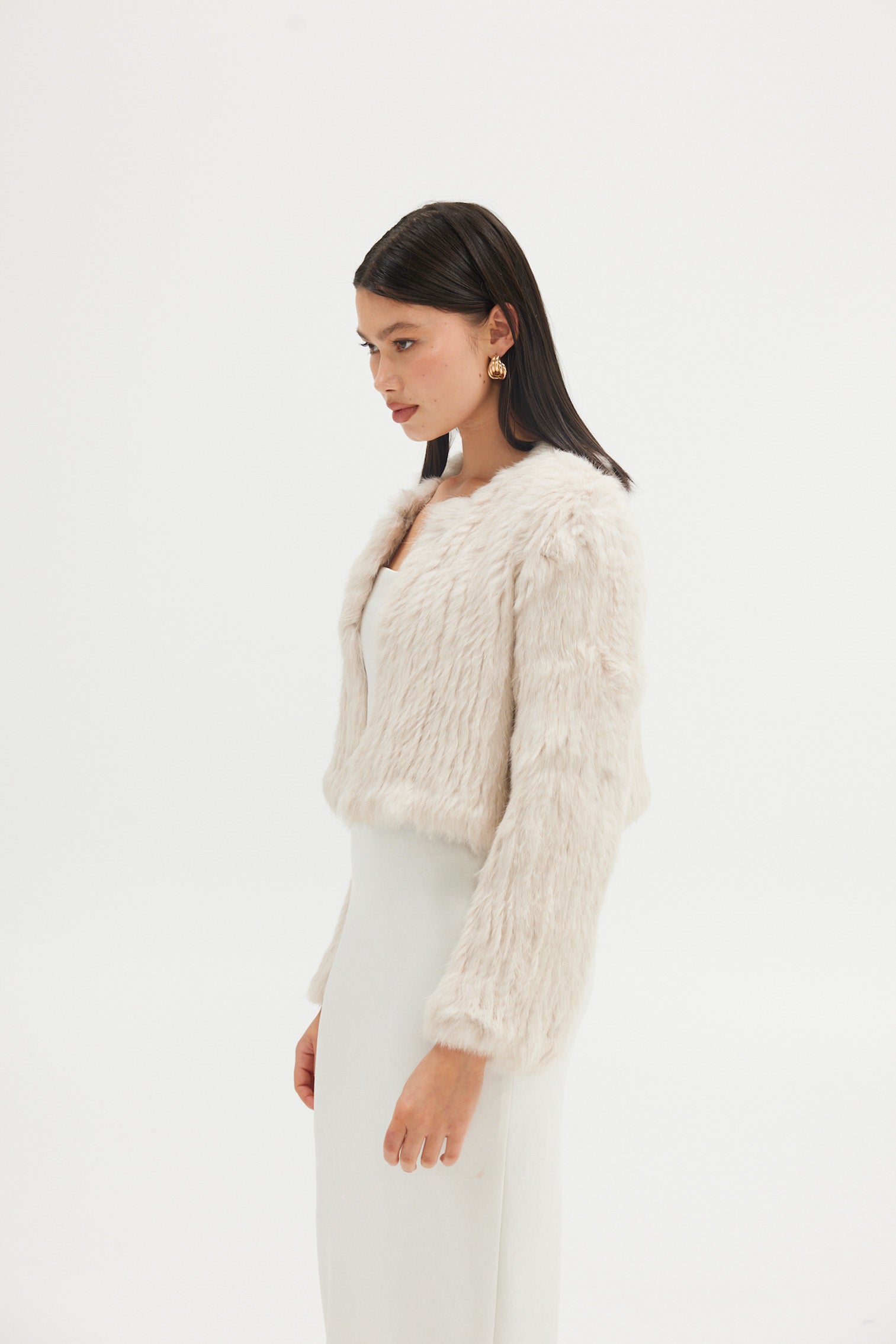 Lola Crop Jacket - Stone JACKET Bubish Luxe