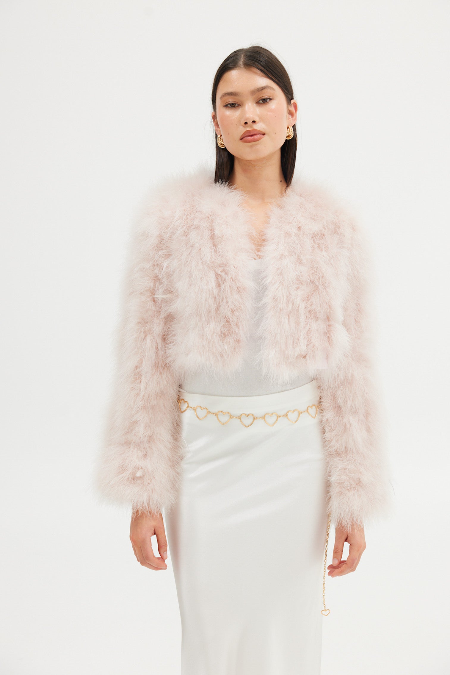 Manhattan Crop Jacket - Baby Pink JACKET Bubish Luxe