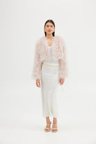 Manhattan Crop Jacket - Baby Pink JACKET Bubish Luxe