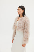 Manhattan Crop Jacket - Blush JACKET Bubish Luxe