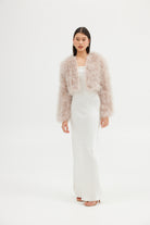 Manhattan Crop Jacket - Blush JACKET Bubish Luxe